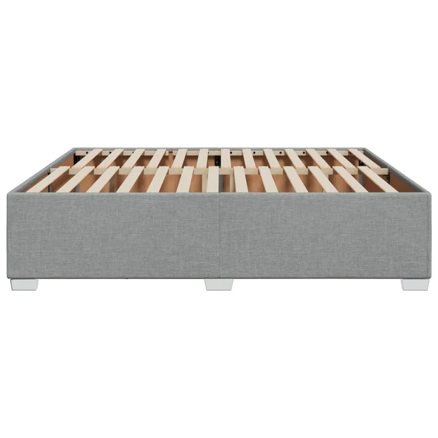 Cadre de lit sans matelas gris clair 180x200 cm tissu - 5
