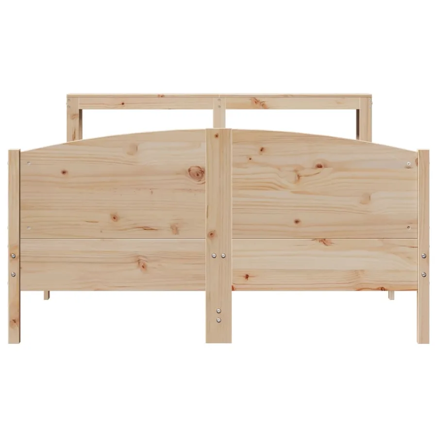 Cadre de lit sans matelas 120x190 cm bois de pin massif - 4