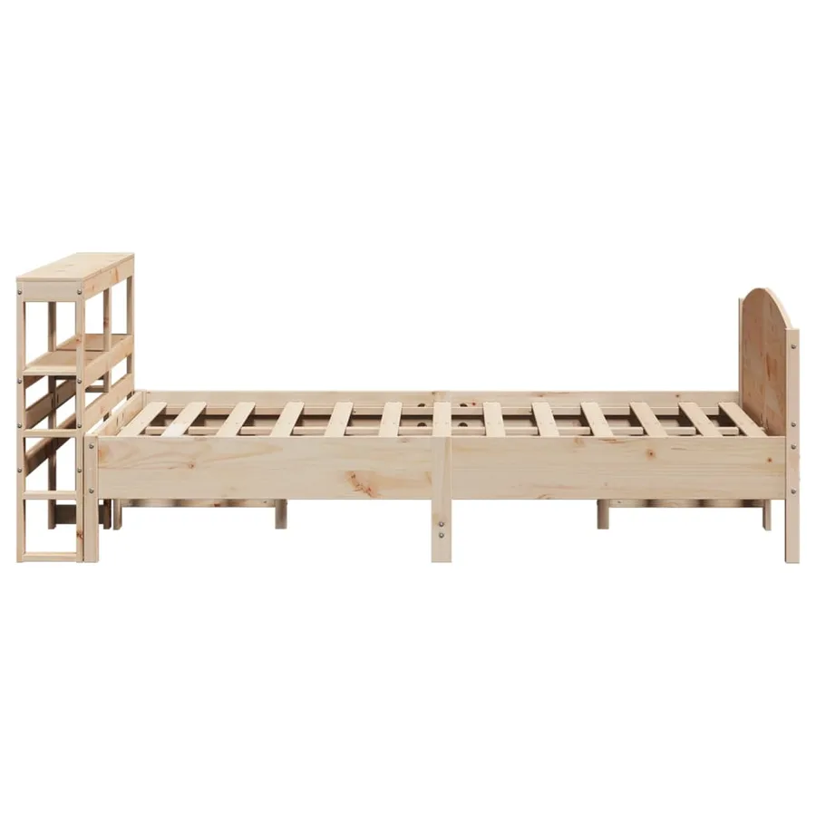 Cadre de lit sans matelas 120x190 cm bois de pin massif - 5