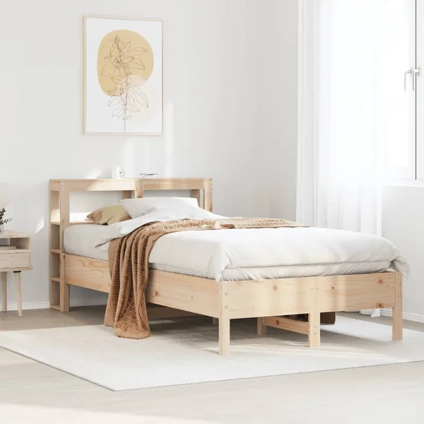 Cadre de lit sans matelas 120x190 cm bois de pin massif