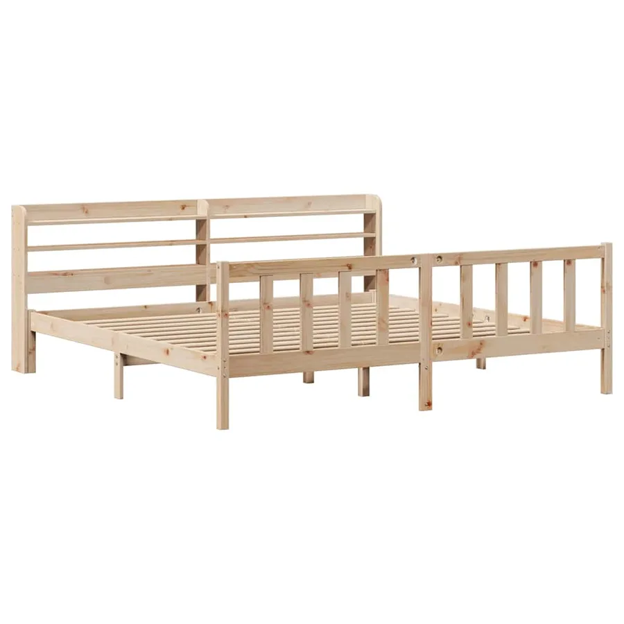 Cadre de lit sans matelas 180x200 cm bois massif de pin - 3