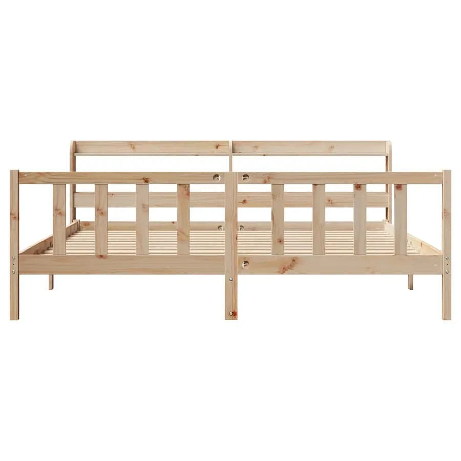 Cadre de lit sans matelas 180x200 cm bois massif de pin - 4