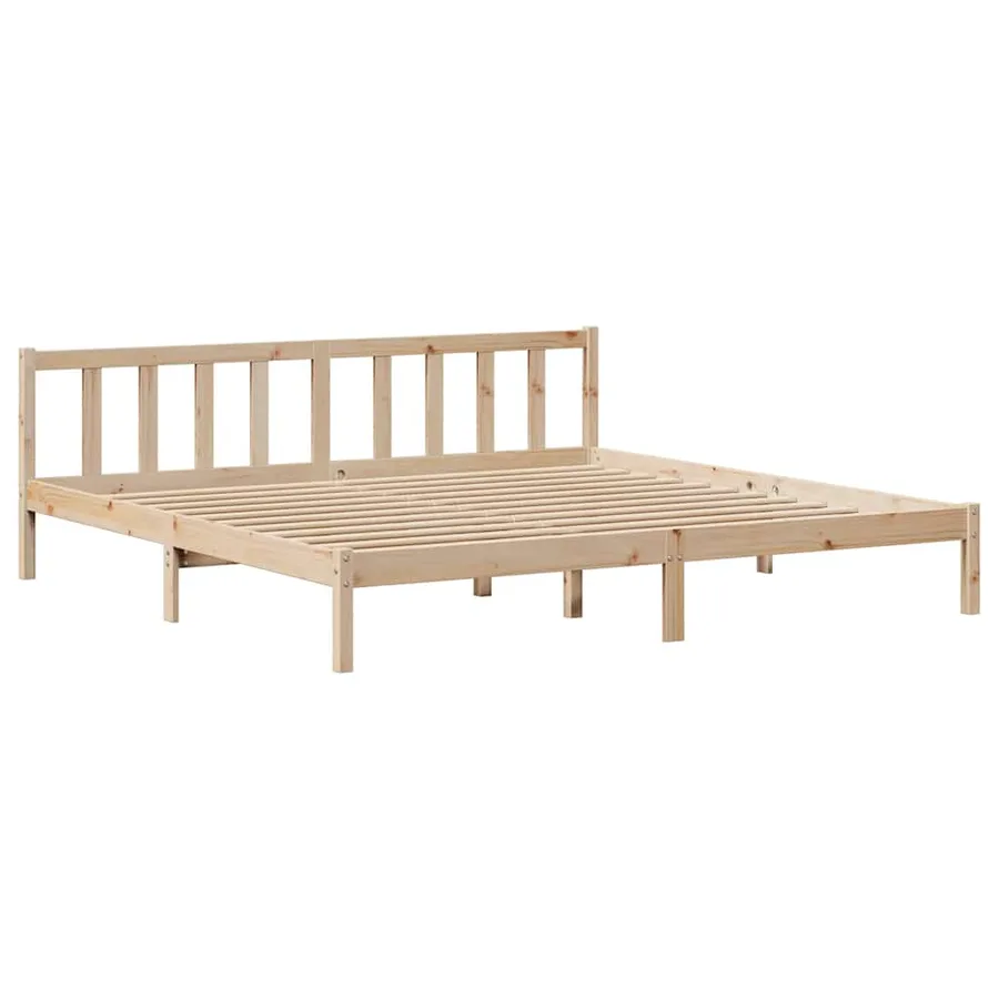 Cadre de lit sans matelas 180x200 cm bois massif de pin - 7