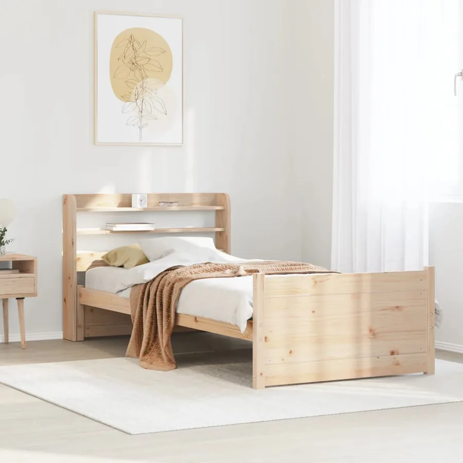 Cadre de lit avec tête de lit sans matelas 100x200 cm