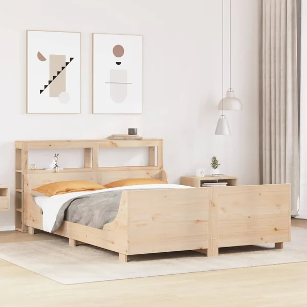 Cadre de lit sans matelas 120x200 cm bois de pin massif