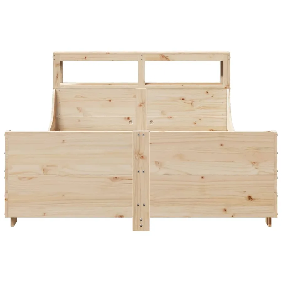 Cadre de lit sans matelas 120x200 cm bois de pin massif - 4