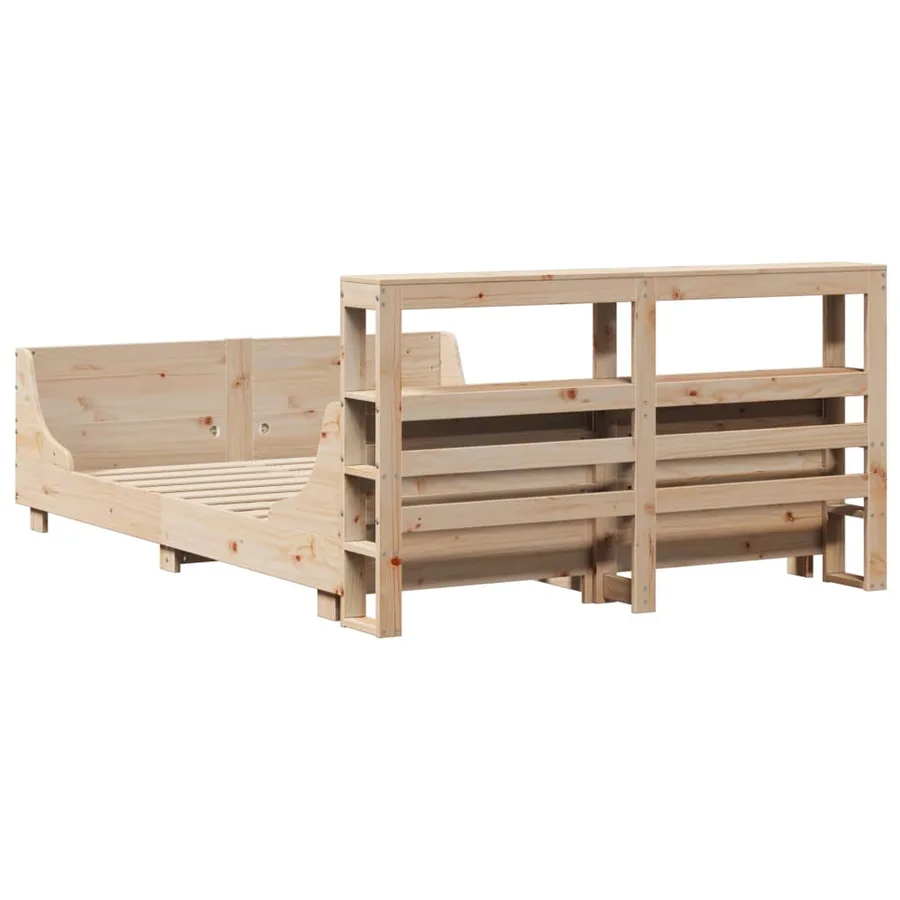 Cadre de lit sans matelas 120x200 cm bois de pin massif - 8