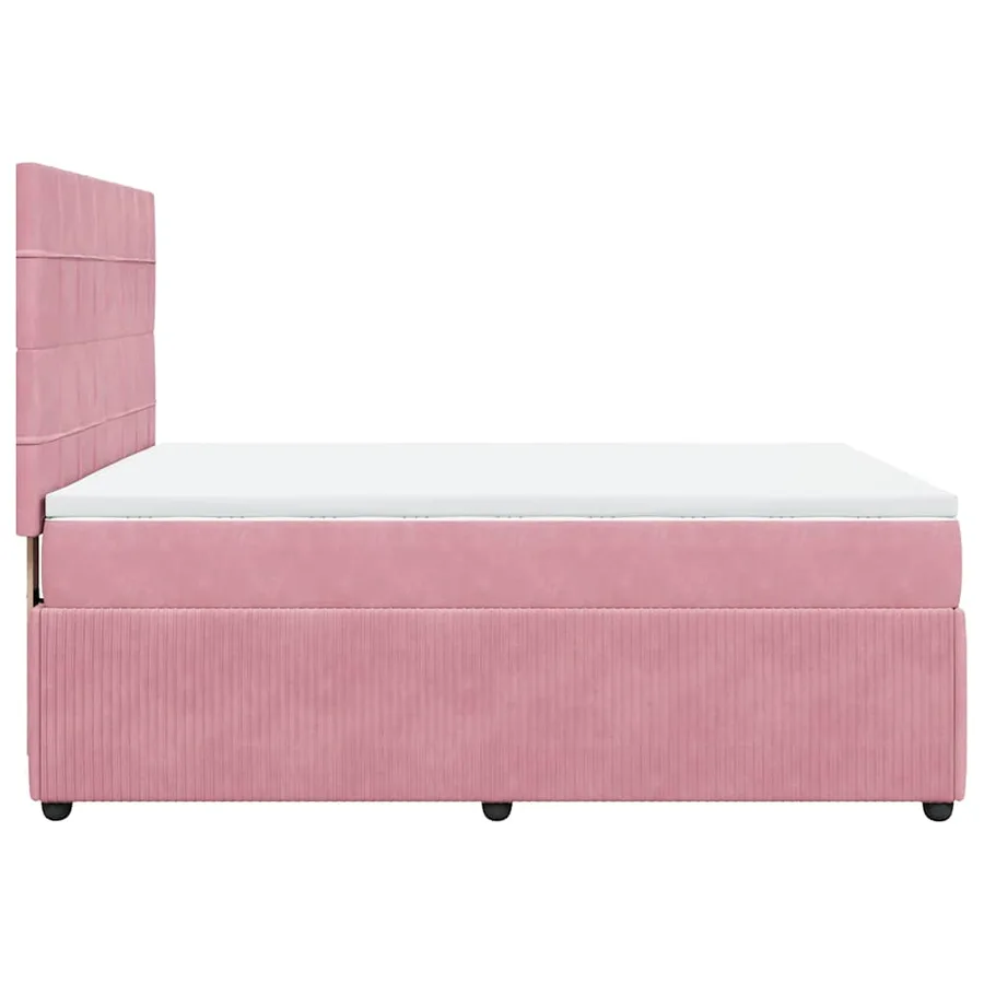 Sommier à lattes de lit avec matelas Rose 160x200 cm Velours - 7