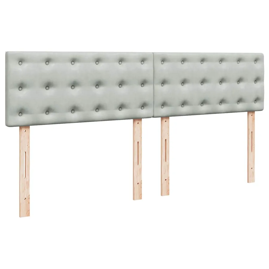 Sommier à lattes de lit et matelas Gris clair 180x200cm Velours - 5