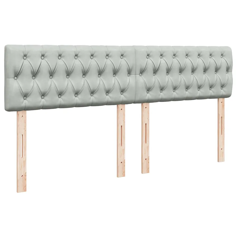 Sommier à lattes de lit et matelas Gris clair 180x200cm Velours - 9