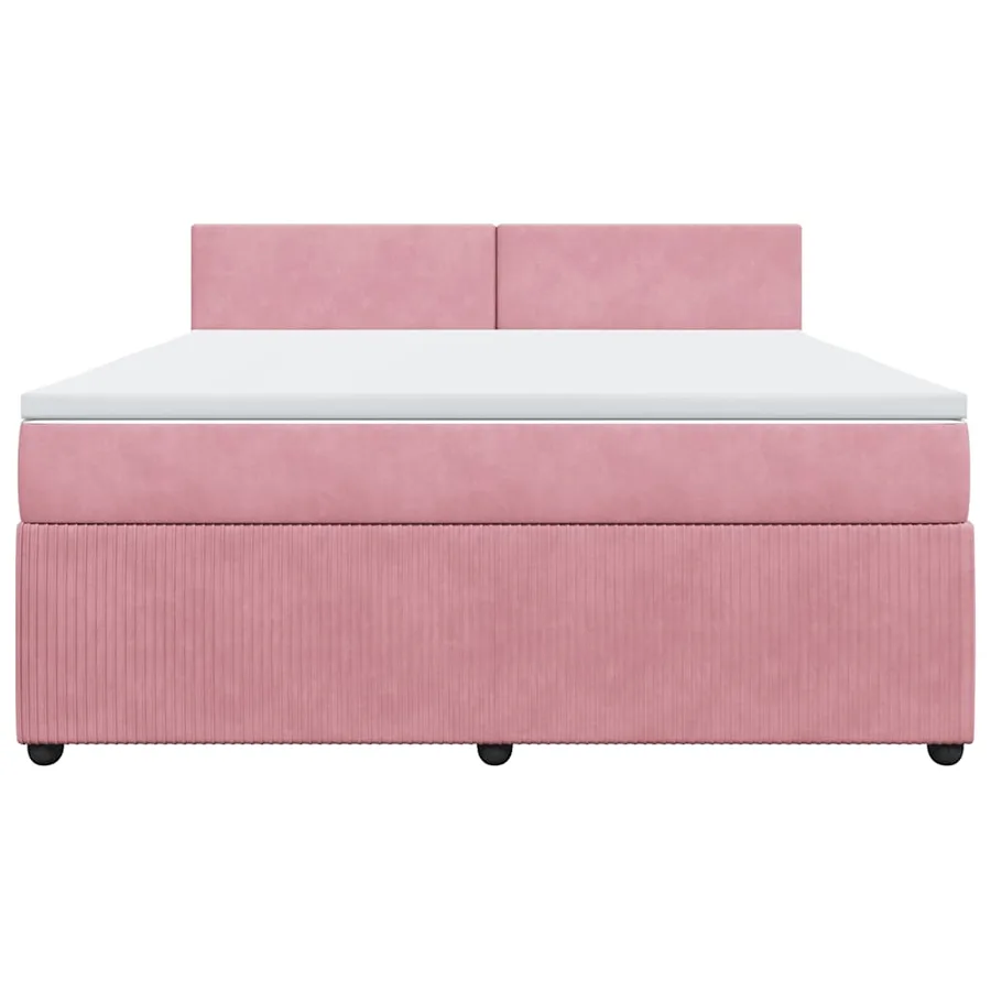 Sommier à lattes de lit avec matelas Rose 180x200 cm Velours - 4