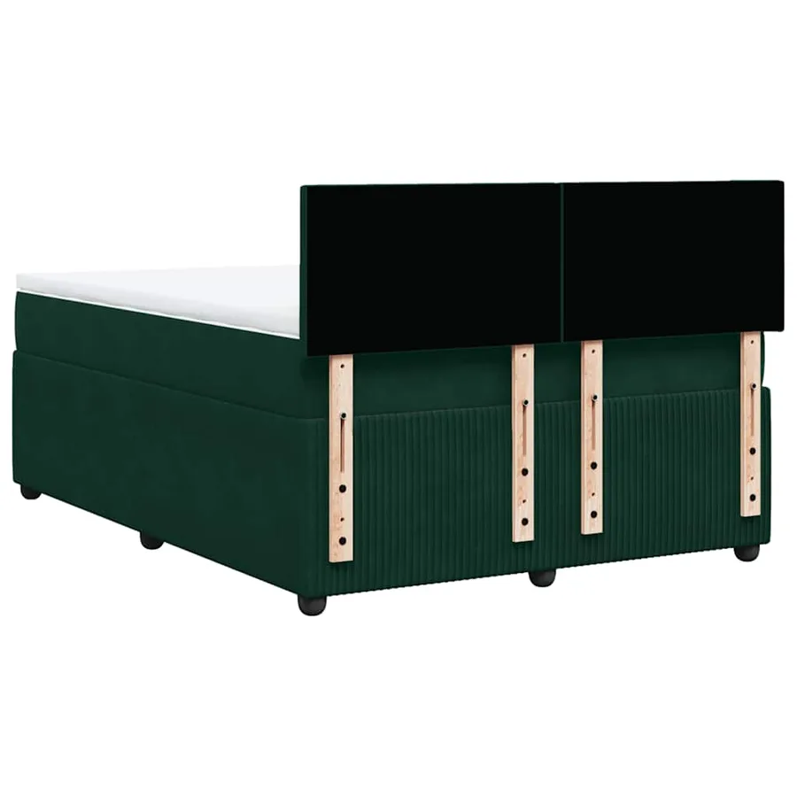 Sommier à lattes de lit et matelas Vert foncé 140x200cm Velours - 10