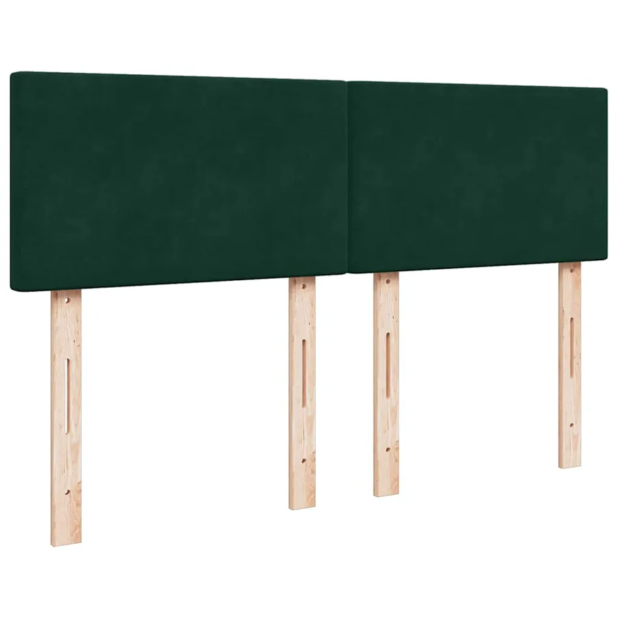 Sommier à lattes de lit et matelas Vert foncé 140x200cm Velours - 5