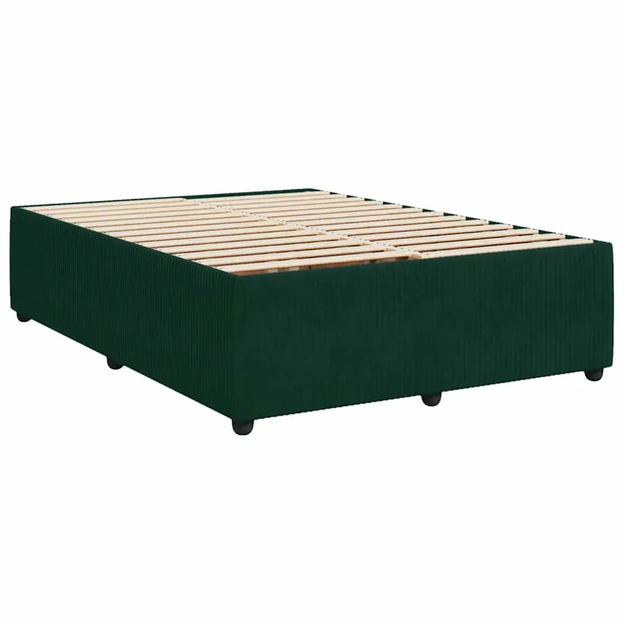 Sommier à lattes de lit et matelas Vert foncé 140x200cm Velours - 6