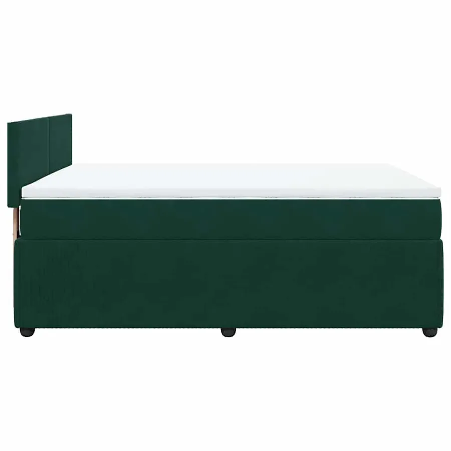Sommier à lattes de lit et matelas Vert foncé 140x200cm Velours - 9