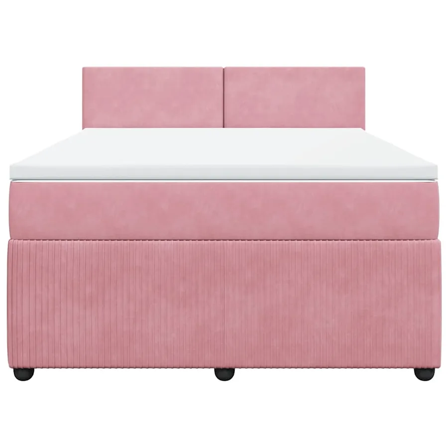 Sommier à lattes de lit avec matelas Rose 160x200 cm Velours - 6