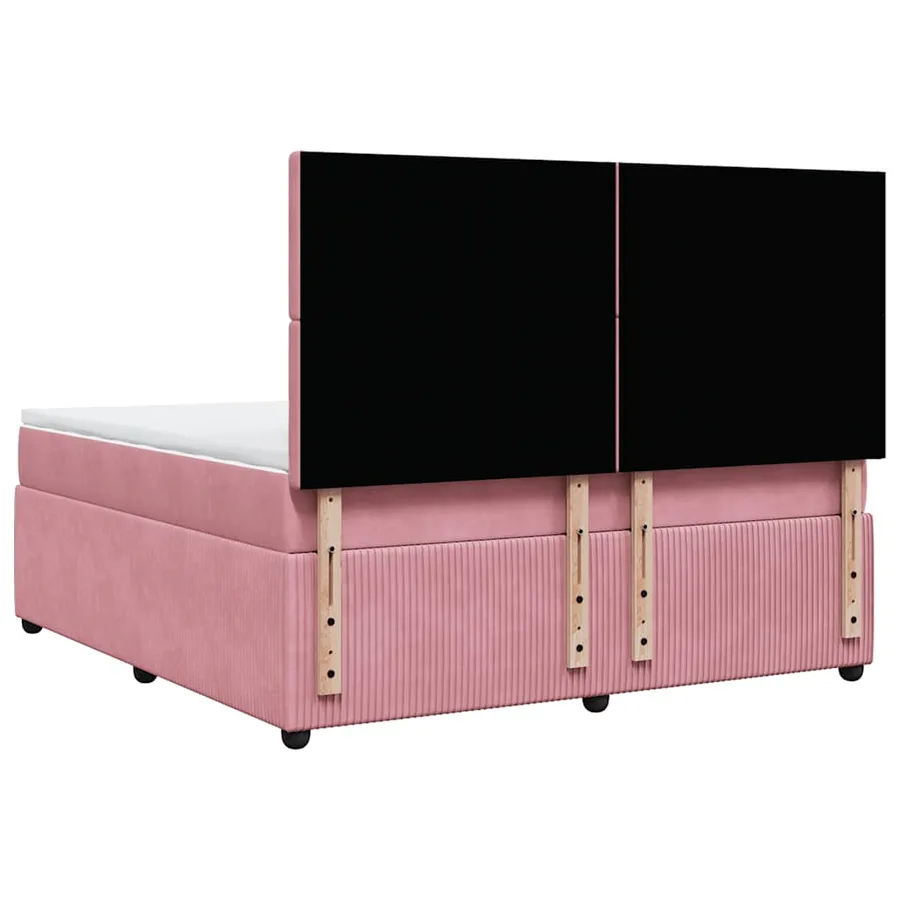 Sommier à lattes de lit avec matelas Rose 180x200 cm Velours - 8