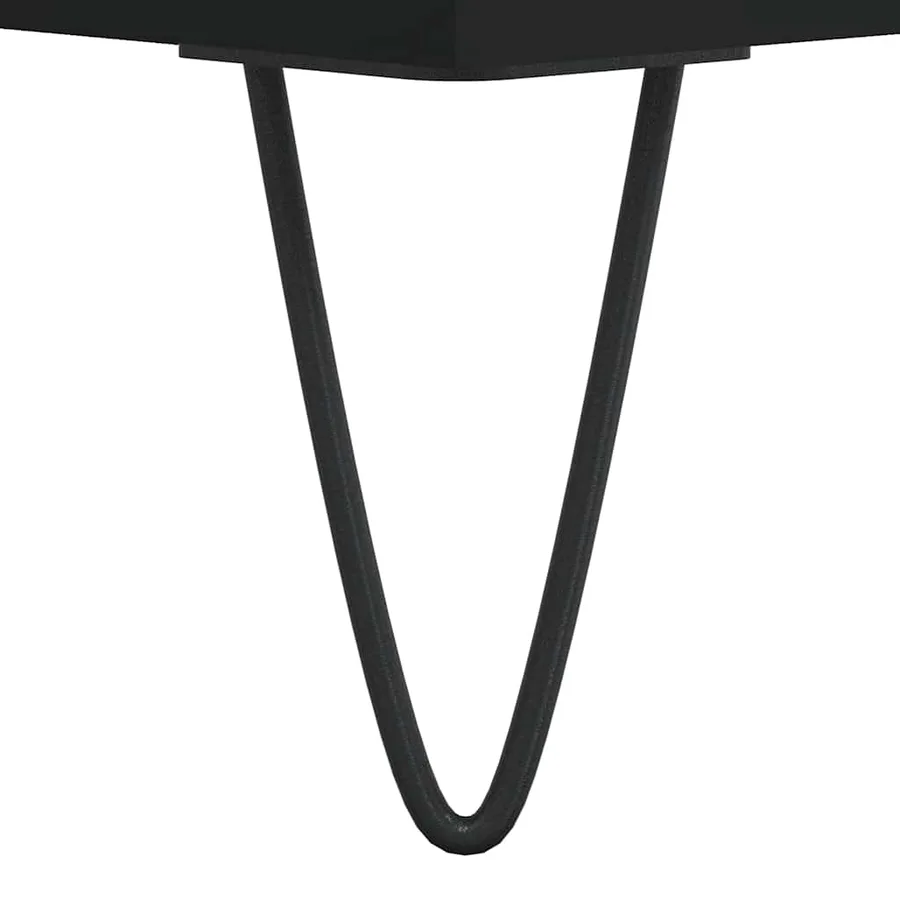 Buffet noir 40x35x70 cm bois d’ingénierie - 9