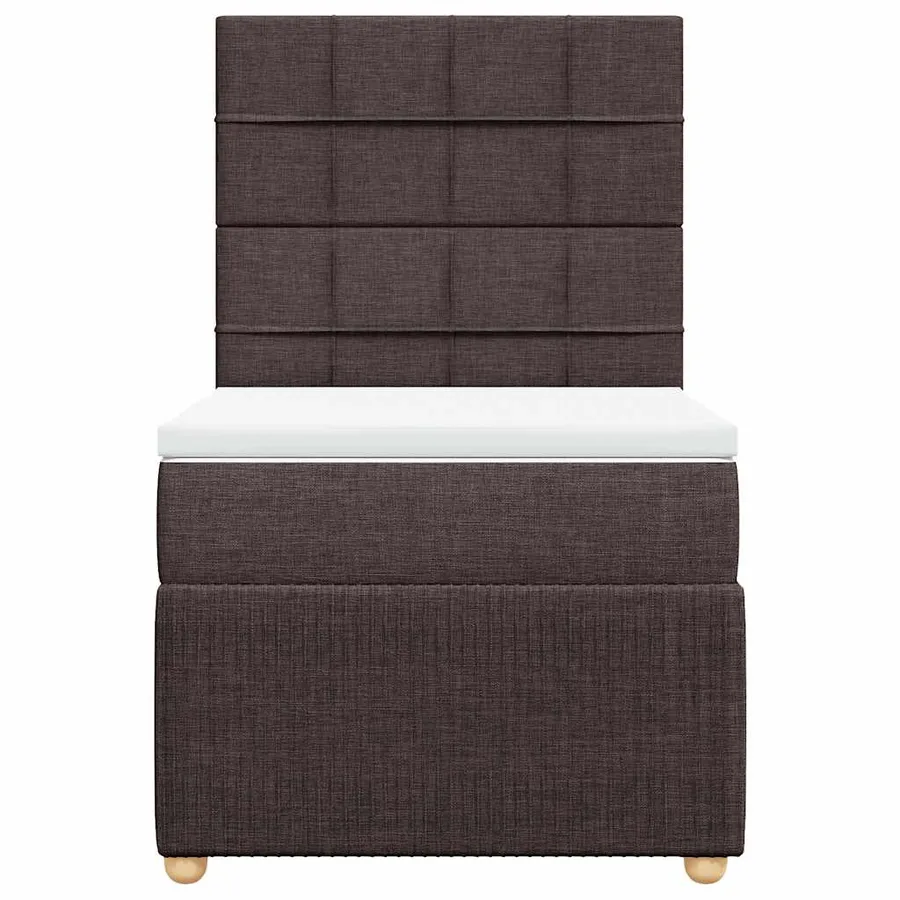 Sommier à lattes de lit avec matelas Marron foncé 90x190 cm - 4