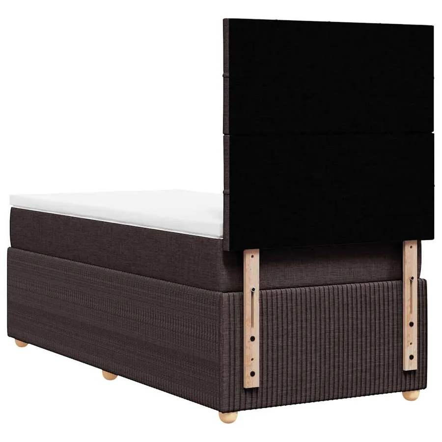 Sommier à lattes de lit avec matelas Marron foncé 90x190 cm - 6