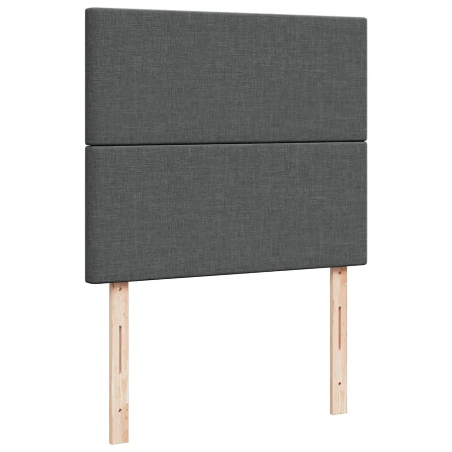 Sommier à lattes de lit avec matelas gris foncé 120x190cm tissu - 9