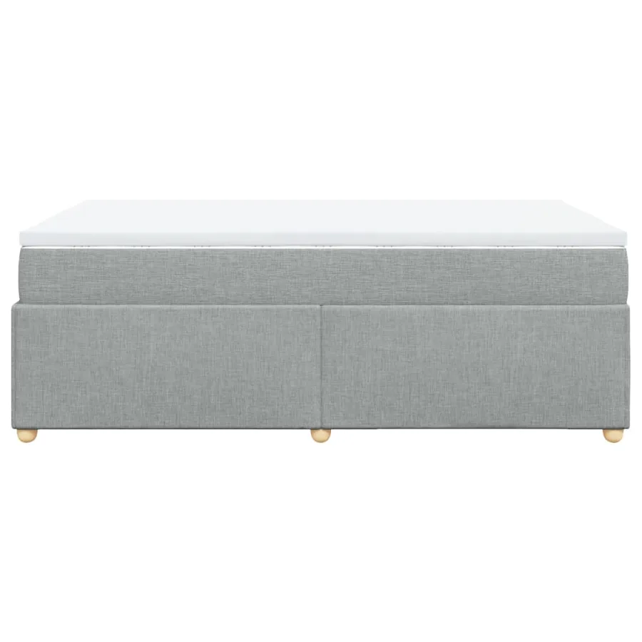 Sommier à lattes de lit et matelas gris clair 120x190 cm tissu - 8