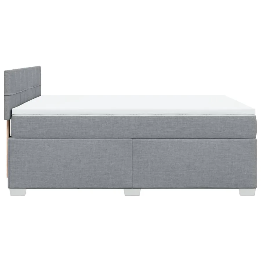 Sommier à lattes de lit avec matelas Gris clair 140x200cm Tissu - 11