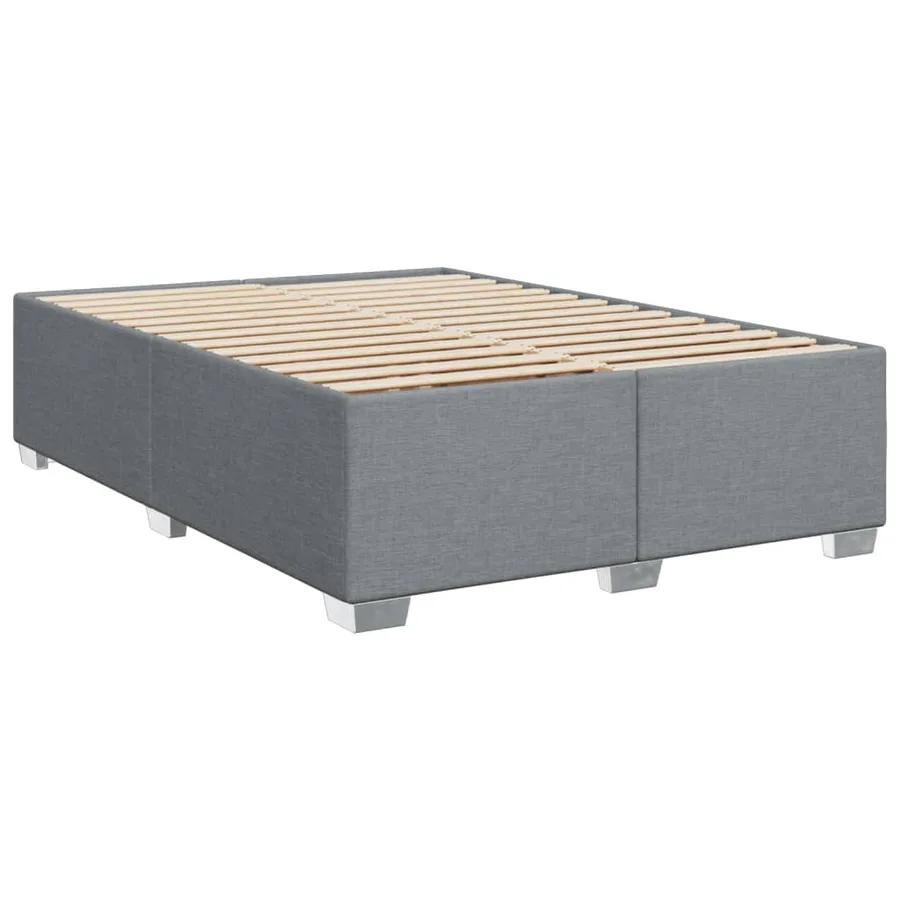 Sommier à lattes de lit avec matelas Gris clair 140x200cm Tissu - 8