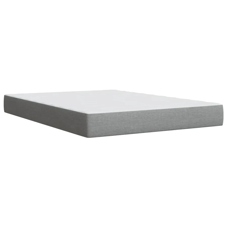 Sommier à lattes de lit avec matelas Gris clair 140x200cm Tissu - 6