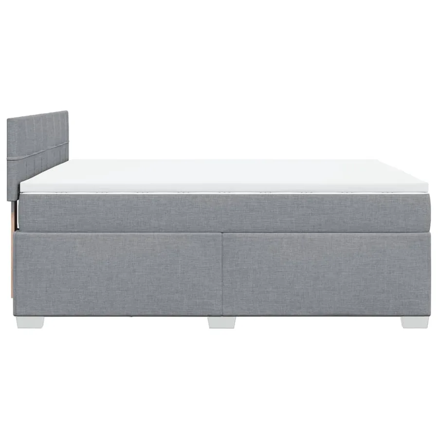Sommier à lattes de lit avec matelas Gris clair 140x200cm Tissu - 9