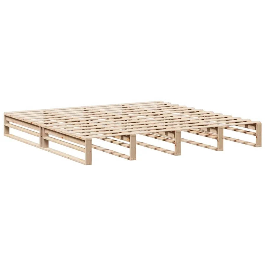 Cadre de lit sans matelas 200x200 cm bois massif de pin - 3
