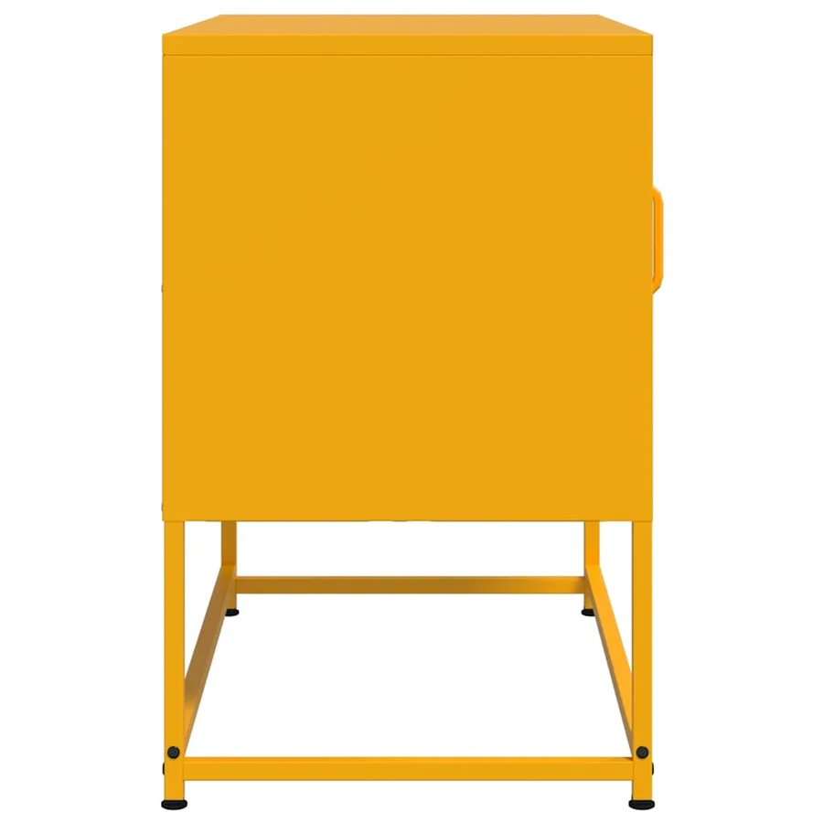 Meuble TV jaune moutarde 68x39x60,5 cm acier - 7