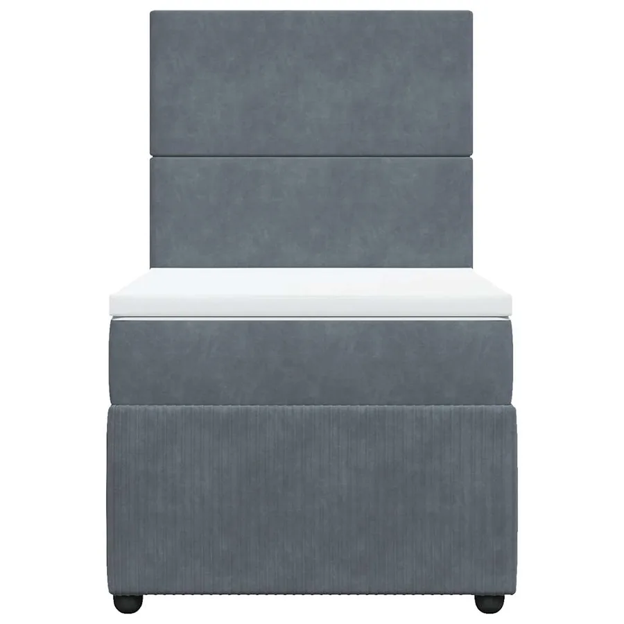 Sommier à lattes de lit avec matelas Gris foncé 100x200 cm - 6