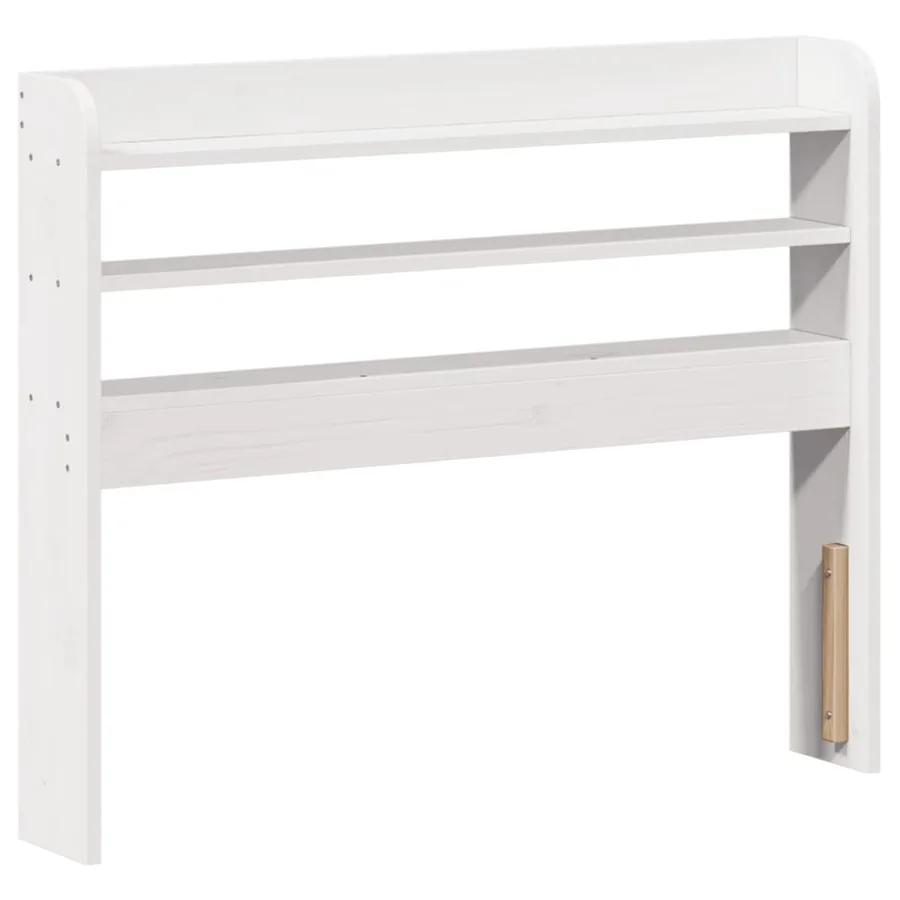 Cadre de lit avec tête de lit sans matelas blanc 100x200 cm - 7