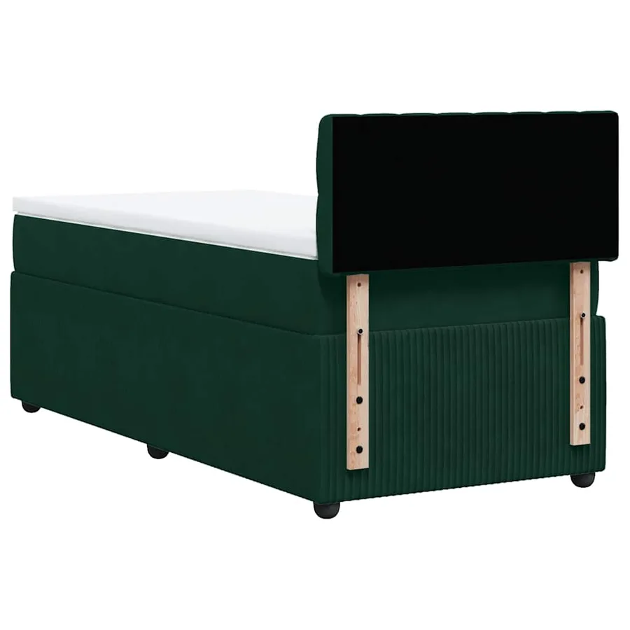 Sommier à lattes de lit avec matelas Vert foncé 100x200 cm - 10