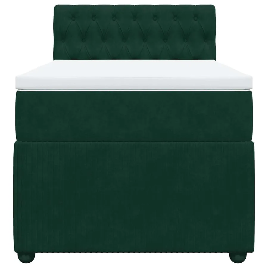 Sommier à lattes de lit avec matelas Vert foncé 100x200 cm - 4