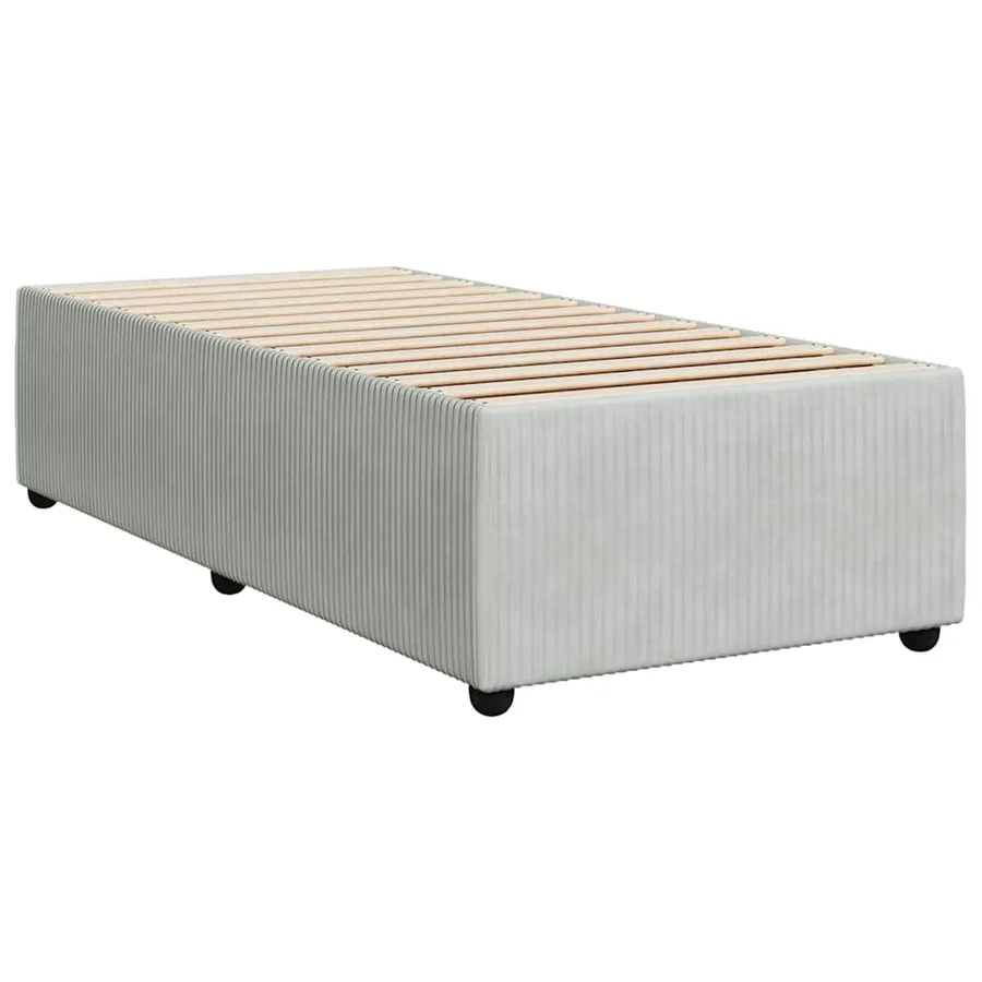 Sommier à lattes de lit et matelas Gris clair 100x200cm Velours - 10