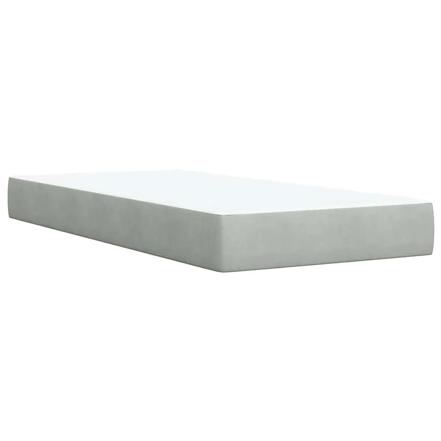 Sommier à lattes de lit et matelas Gris clair 100x200cm Velours - 11