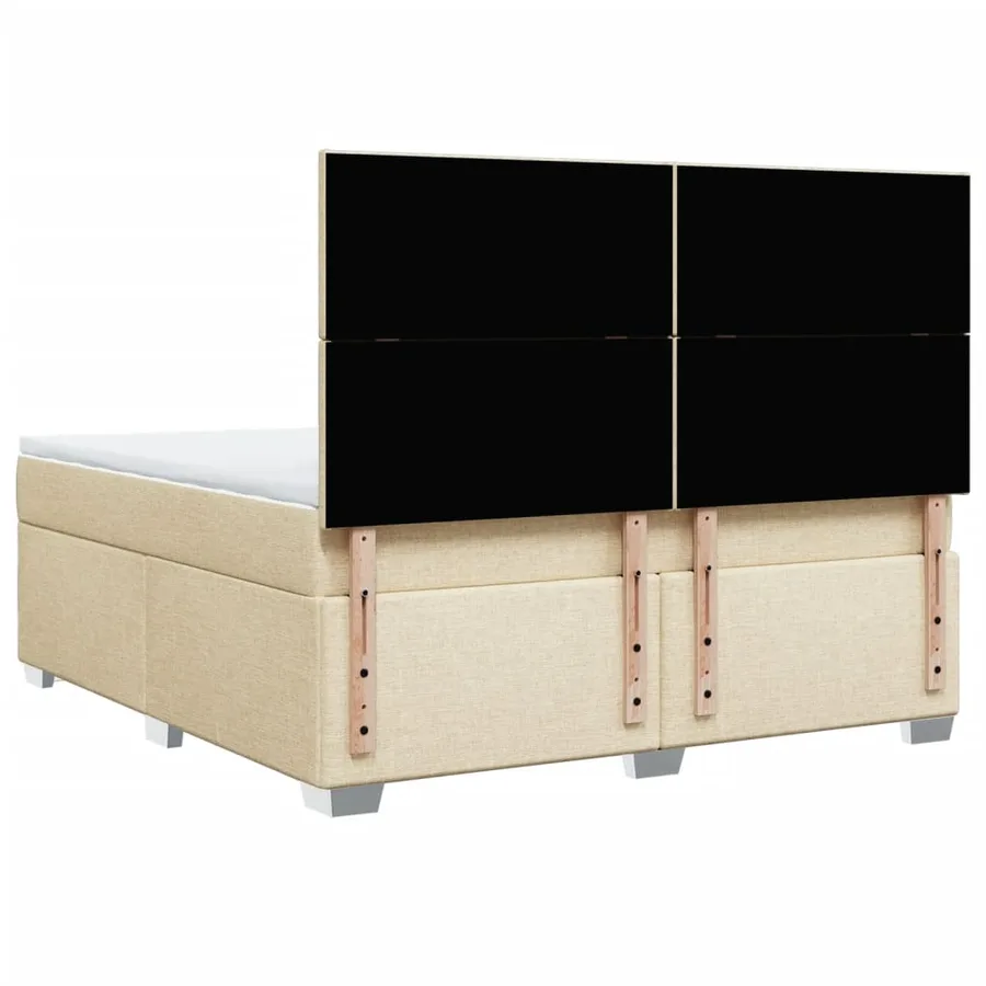 Sommier à lattes de lit avec matelas Crème 180x200 cm Tissu - 12