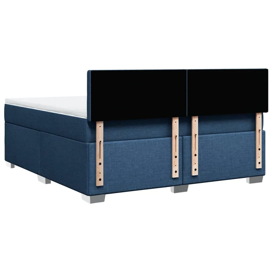 Sommier à lattes de lit avec matelas Bleu 180x200 cm Tissu - 12