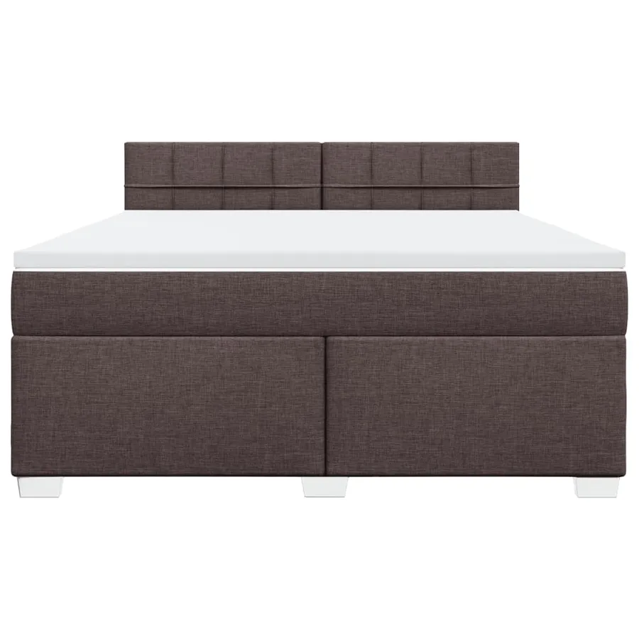 Sommier à lattes de lit avec matelas Marron foncé 180x200 cm - 6