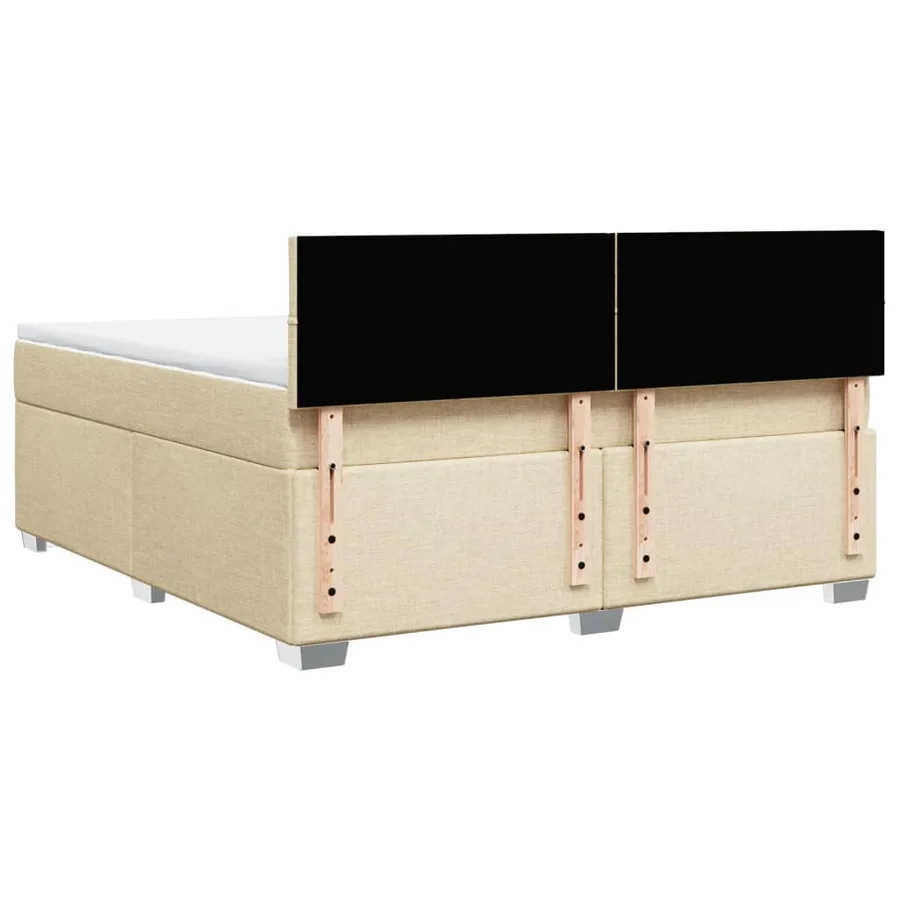 Sommier à lattes de lit avec matelas Crème 180x200 cm Tissu - 12