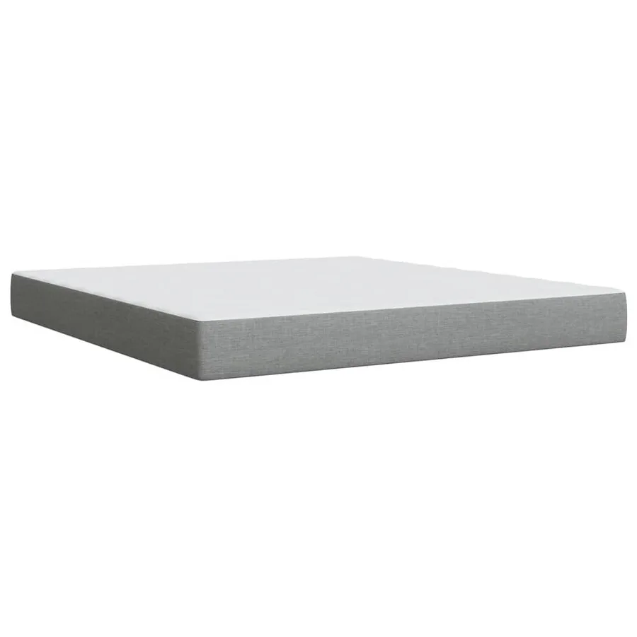 Sommier à lattes de lit avec matelas Gris clair 180x200cm Tissu - 6