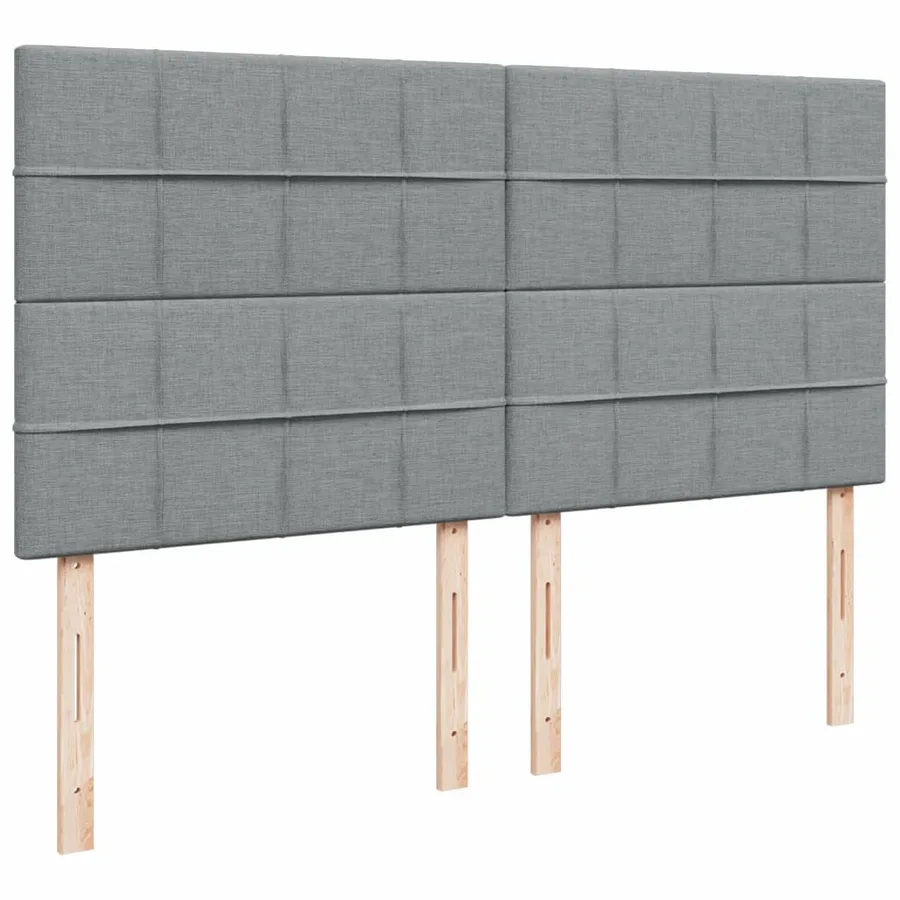 Sommier à lattes de lit avec matelas Gris clair 180x200cm Tissu - 8