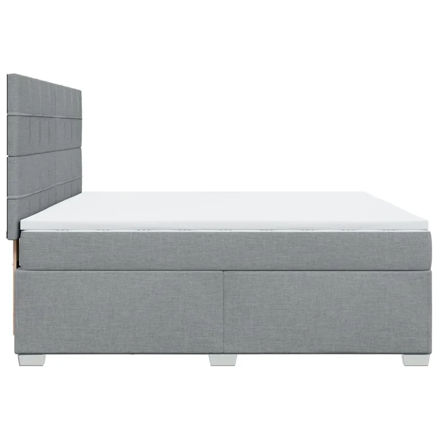 Sommier à lattes de lit avec matelas Gris clair 180x200cm Tissu - 9
