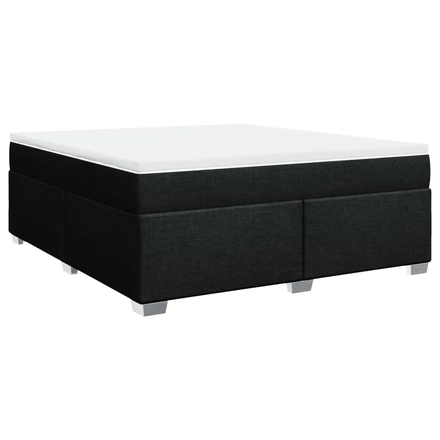 Sommier à lattes de lit avec matelas Noir 180x200 cm Tissu - 2