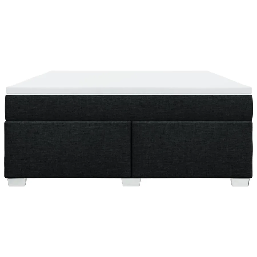 Sommier à lattes de lit avec matelas Noir 180x200 cm Tissu - 4