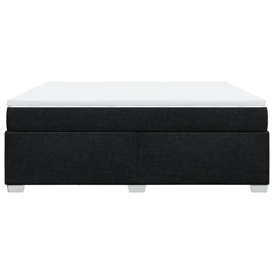 Sommier à lattes de lit avec matelas Noir 180x200 cm Tissu - 8