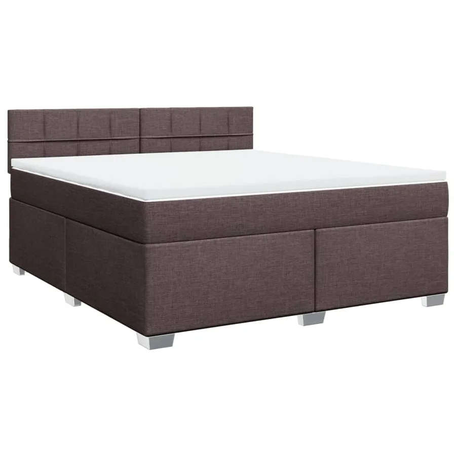 Sommier à lattes de lit avec matelas Marron foncé 180x200 cm - 2