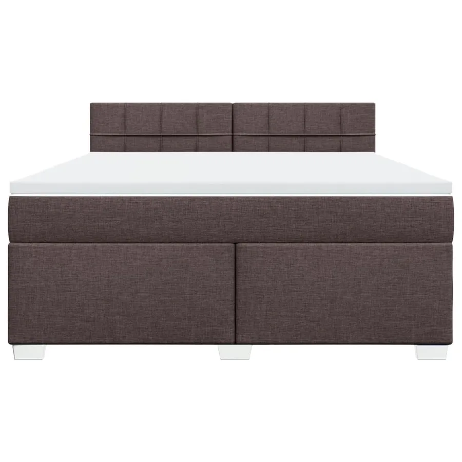 Sommier à lattes de lit avec matelas Marron foncé 180x200 cm - 4